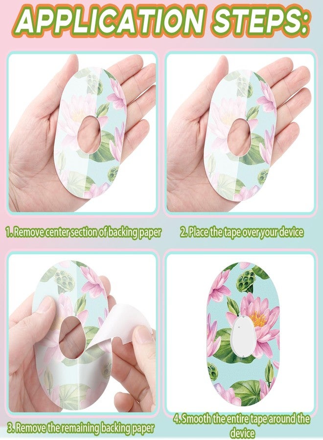 Panelee 25 Pcs Adhesive Patch Compatible with Dexcom Sweatproof Colorful Floral Variety Pre Cut Adhesive Tape, Glucose Monitor Protection (G7) - Image 3